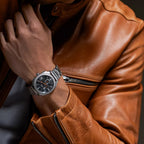 Machine Men Quartz Black Dial Chronograph Stainless Steel Watch FS6095