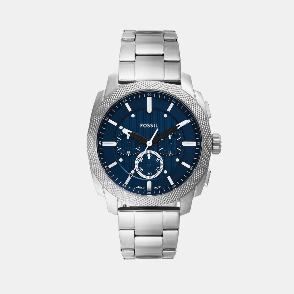 Machine Men Quartz Blue Dial Chronograph Stainless Steel Watch FS6096