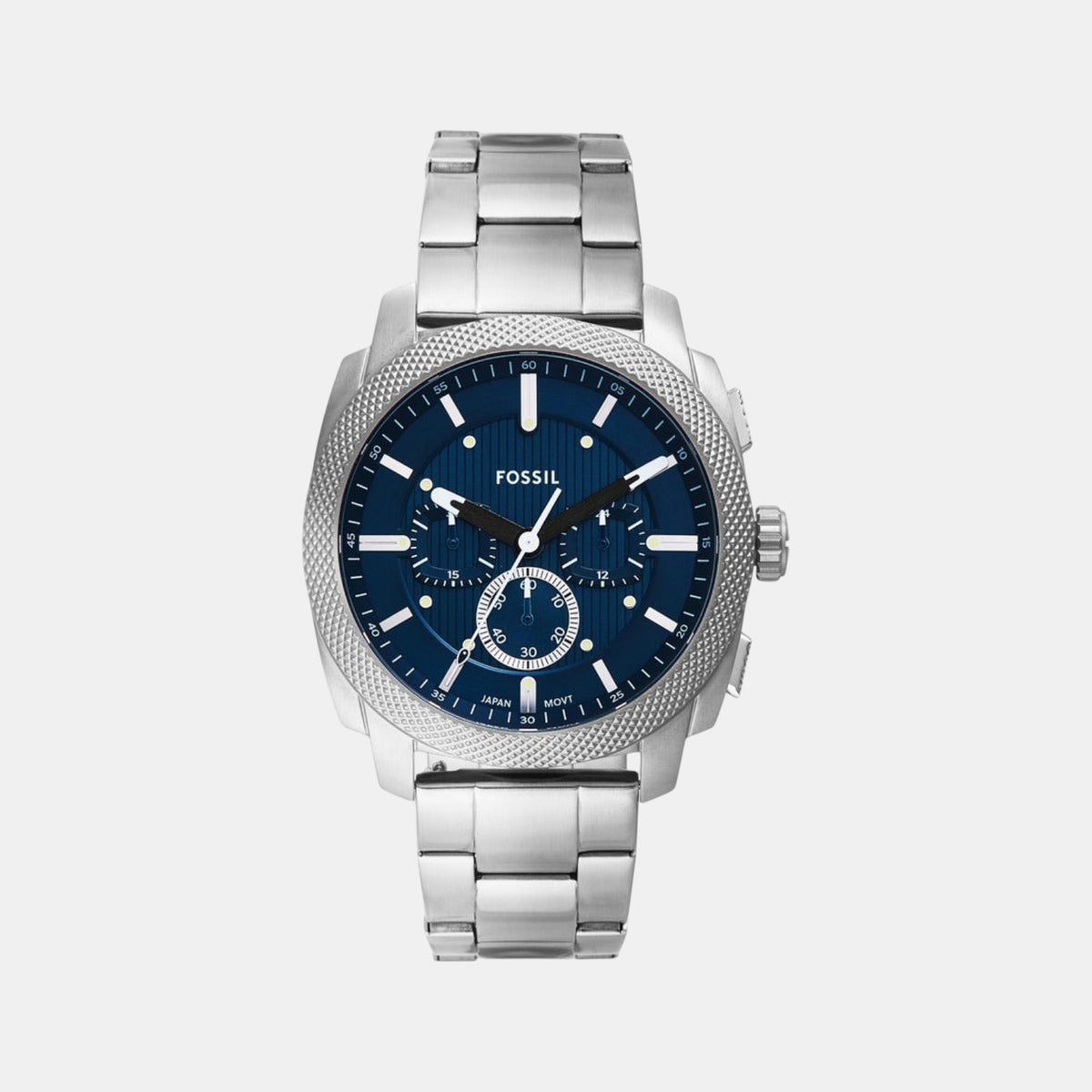 Machine Men Quartz Blue Dial Chronograph Stainless Steel Watch FS6096
