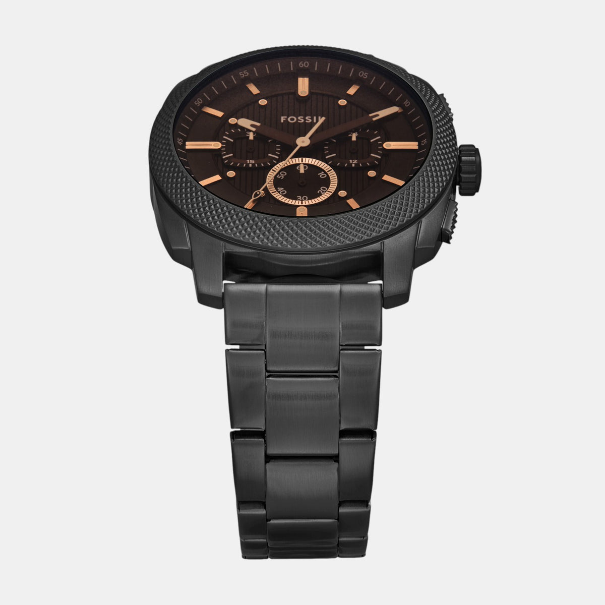 Machine Men Quartz Brown Dial Chronograph Stainless Steel Watch FS6097