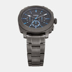 Machine Men Quartz Black Dial Chronograph Stainless Steel Watch FS6098