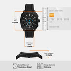 Machine Men Quartz Black Dial Chronograph Silicone Watch FS6099