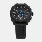 Machine Men Quartz Black Dial Chronograph Silicone Watch FS6099