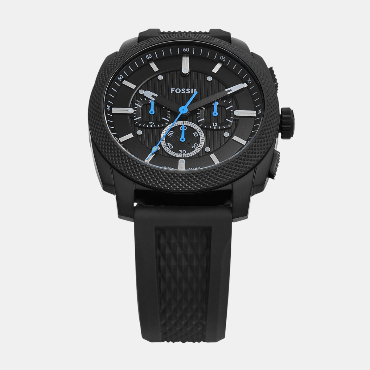 Machine Men Quartz Black Dial Chronograph Silicone Watch FS6099