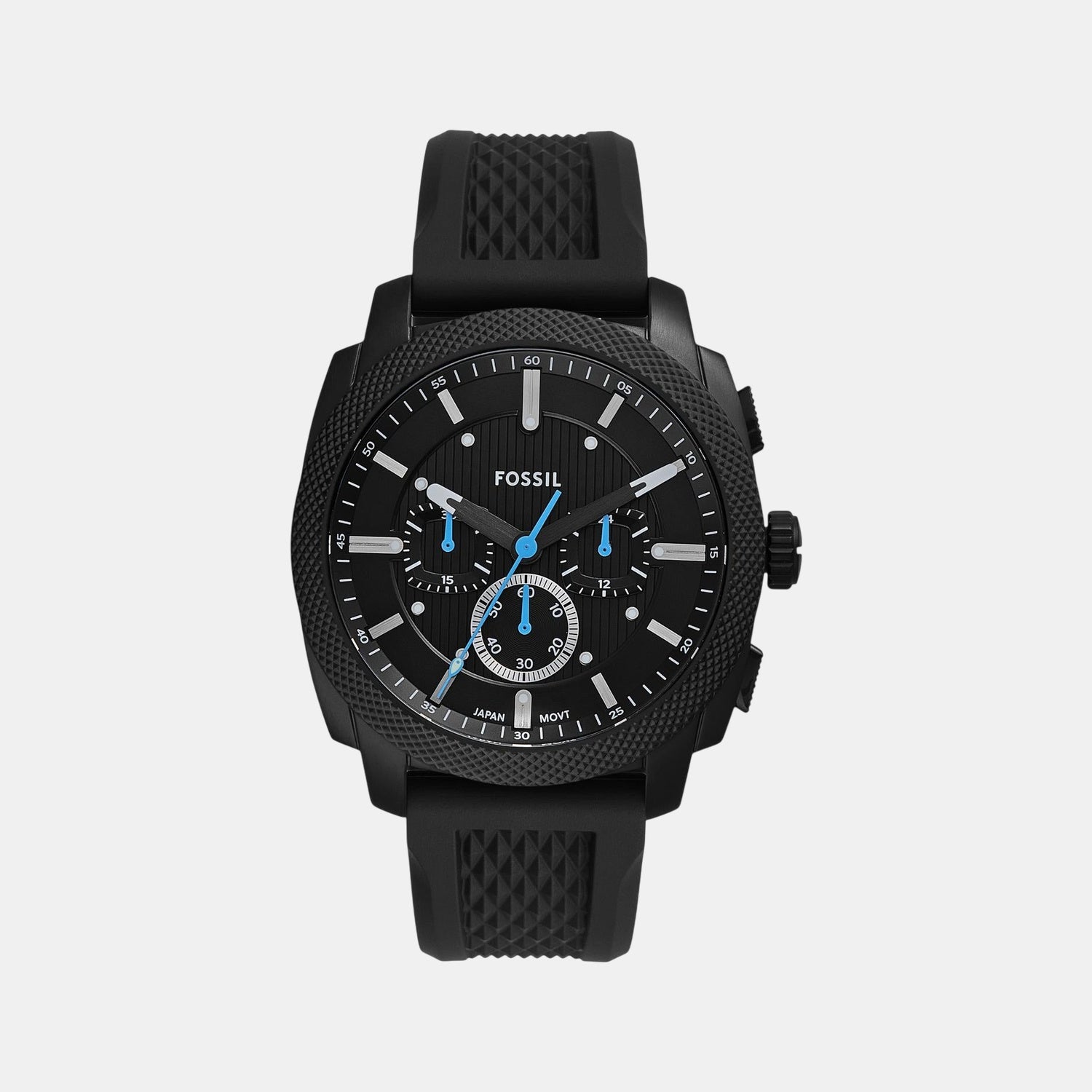 Machine Men Quartz Black Dial Chronograph Silicone Watch FS6099