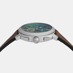 Machine Men Quartz Green Dial Chronograph Leather Watch FS6100