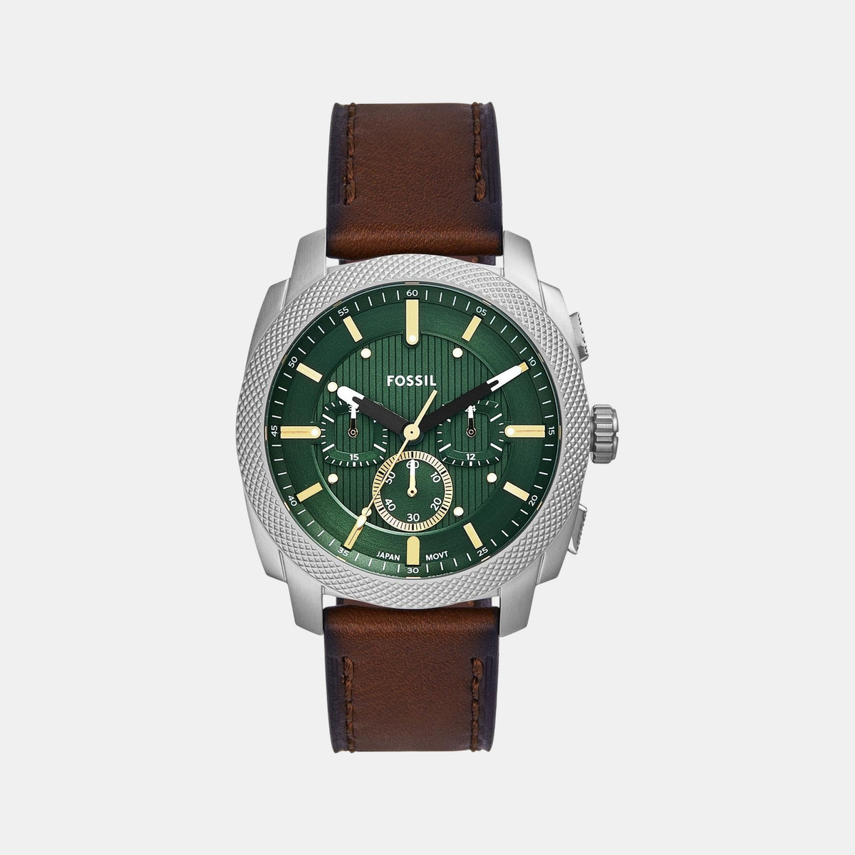 Machine Men Quartz Green Dial Chronograph Leather Watch FS6100