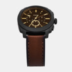 Machine Men Quartz Black Dial Chronograph Leather Watch FS6101