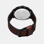 Machine Men Quartz Black Dial Chronograph Leather Watch FS6101