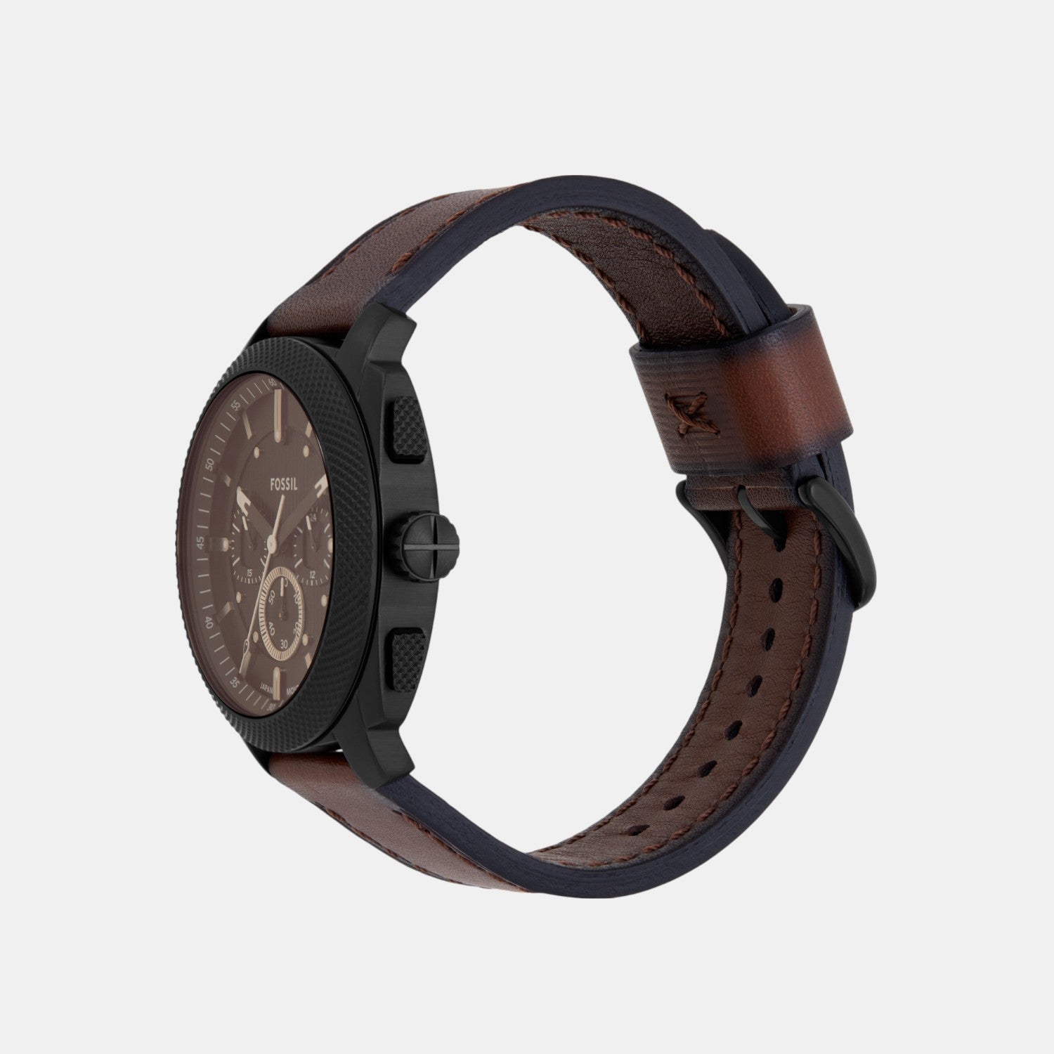 Machine Men Quartz Black Dial Chronograph Leather Watch FS6102SET