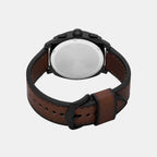 Machine Men Quartz Black Dial Chronograph Leather Watch FS6102SET