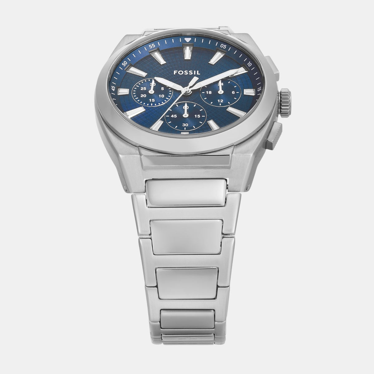 Everett Men Quartz Blue Dial Chronograph Stainless Steel Watch FS6104