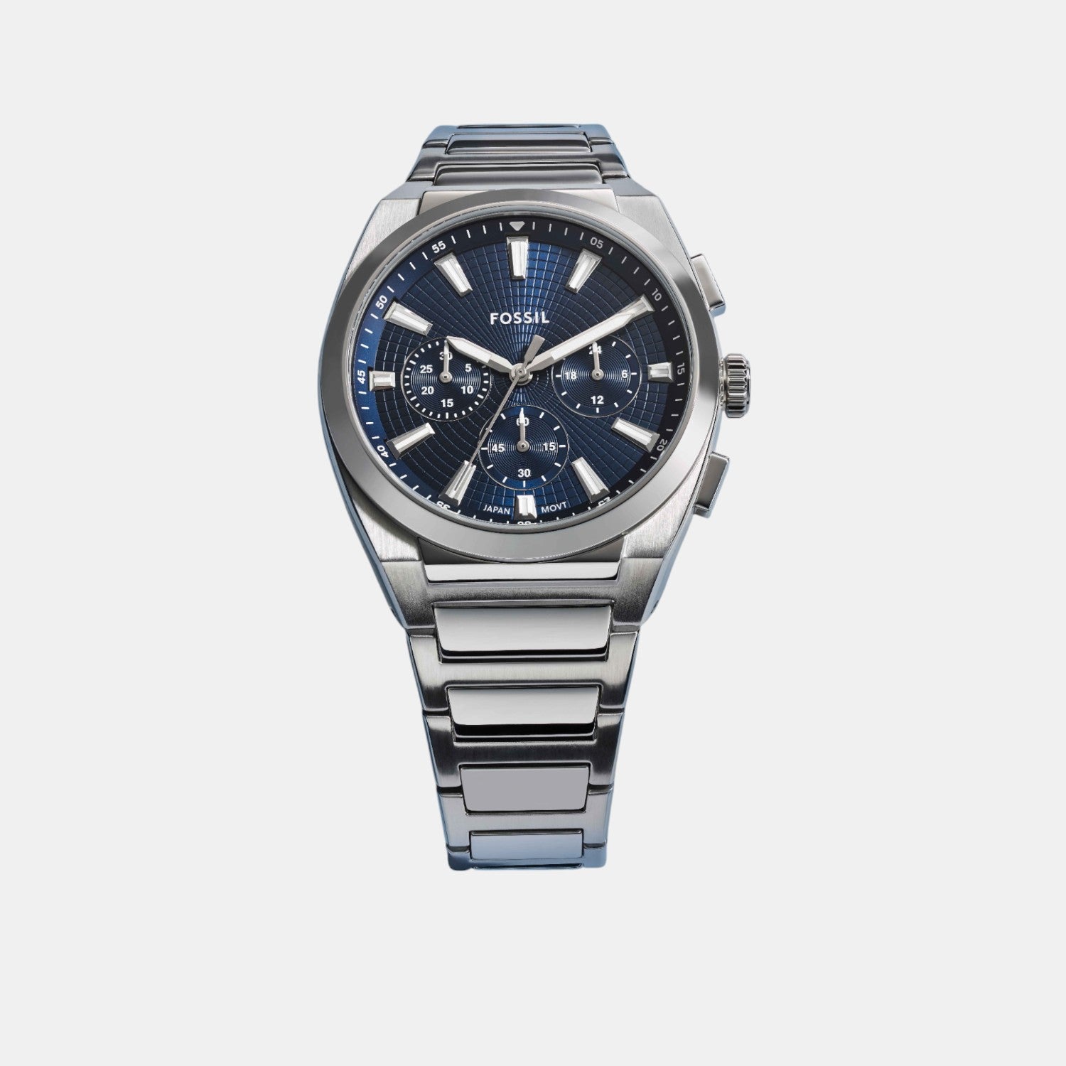 Everett Men Quartz Blue Dial Chronograph Stainless Steel Watch FS6104