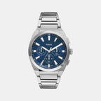 Everett Men Quartz Blue Dial Chronograph Stainless Steel Watch FS6104