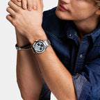 Everett Men Quartz Blue Dial Chronograph Stainless Steel Watch FS6105