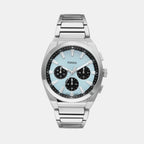 Everett Men Quartz Blue Dial Chronograph Stainless Steel Watch FS6105