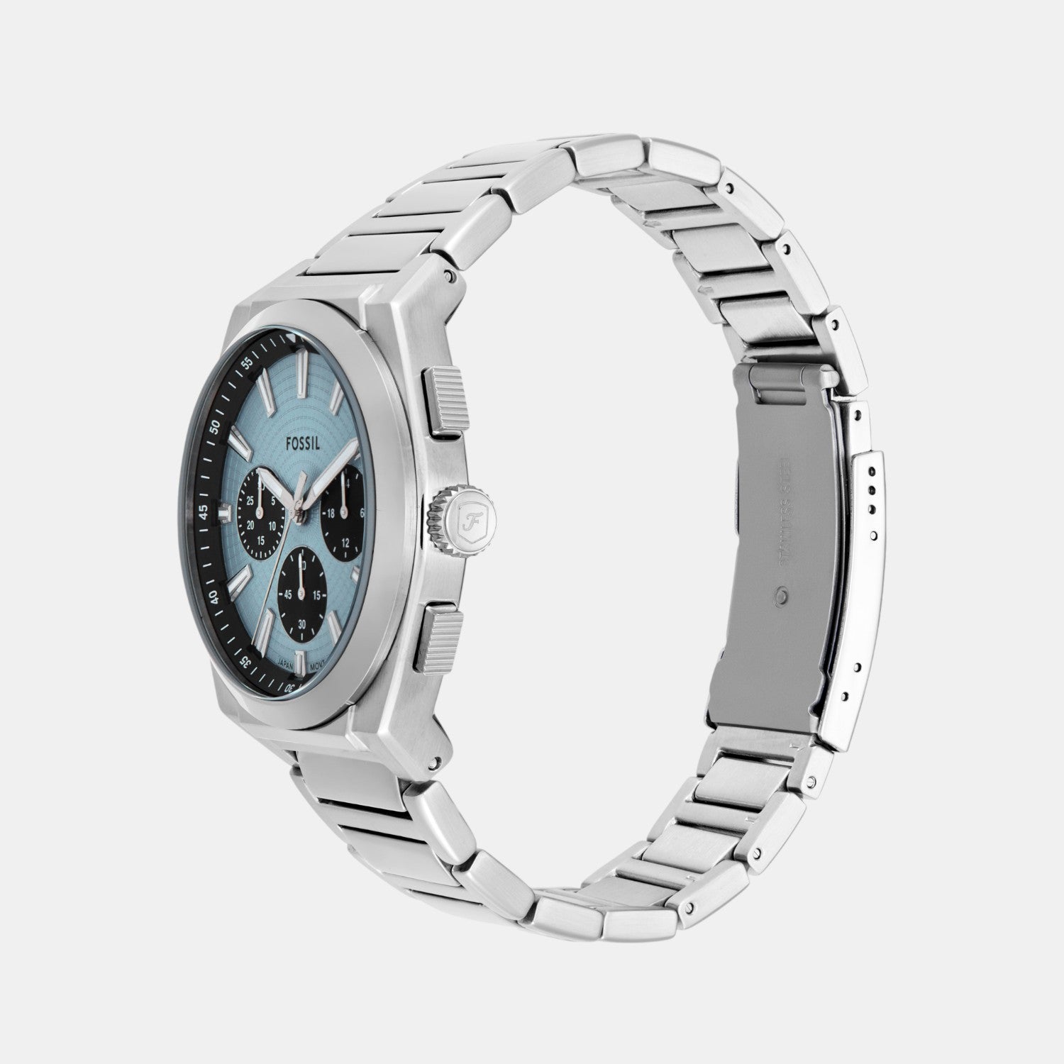 Everett Men Quartz Blue Dial Chronograph Stainless Steel Watch FS6105