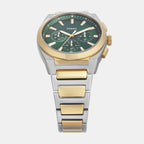 Everett Men Quartz Green Dial Chronograph Stainless Steel Watch FS6106