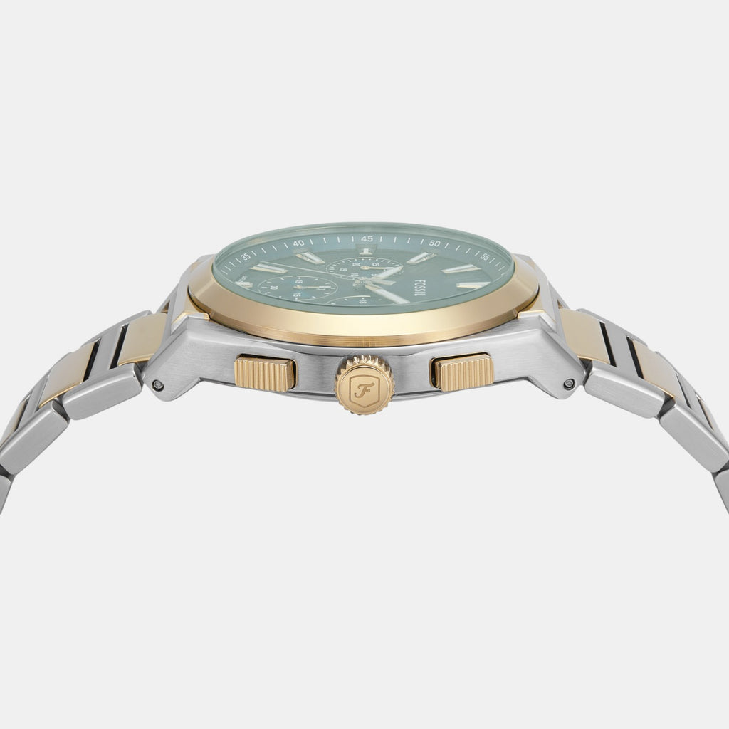 Everett Men Quartz Green Dial Chronograph Stainless Steel Watch FS6106