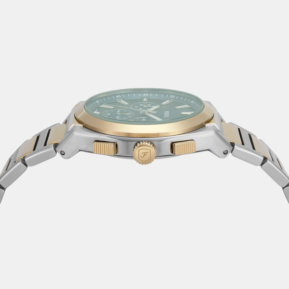 Everett Men Quartz Green Dial Chronograph Stainless Steel Watch FS6106