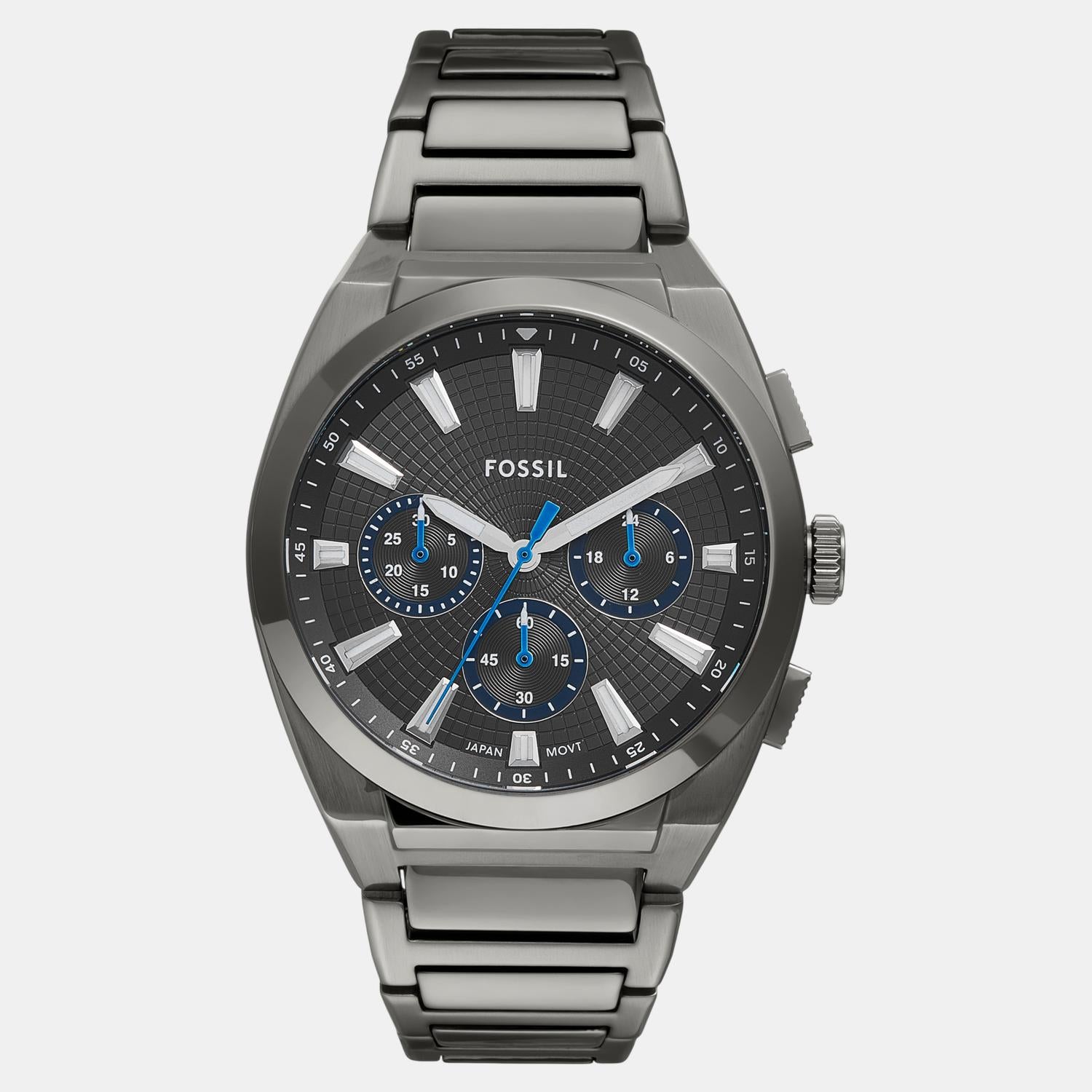 Everett Men Quartz Grey Dial Chronograph Stainless Steel Watch FS6107