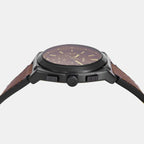 Everett Men Quartz Black Dial Chronograph Leather Watch FS6108