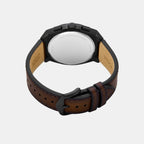 Everett Men Quartz Black Dial Chronograph Leather Watch FS6108