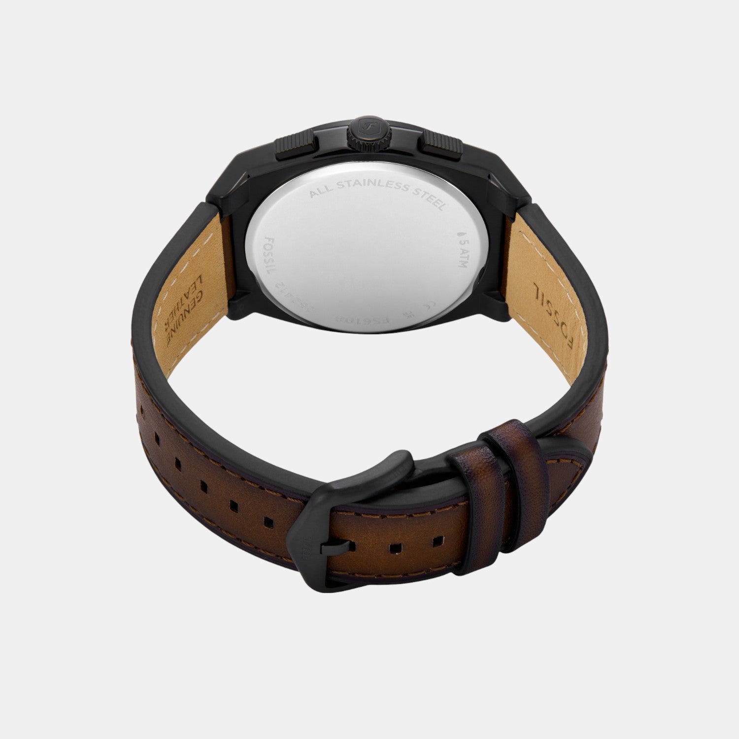 Everett Men Quartz Black Dial Chronograph Leather Watch FS6108