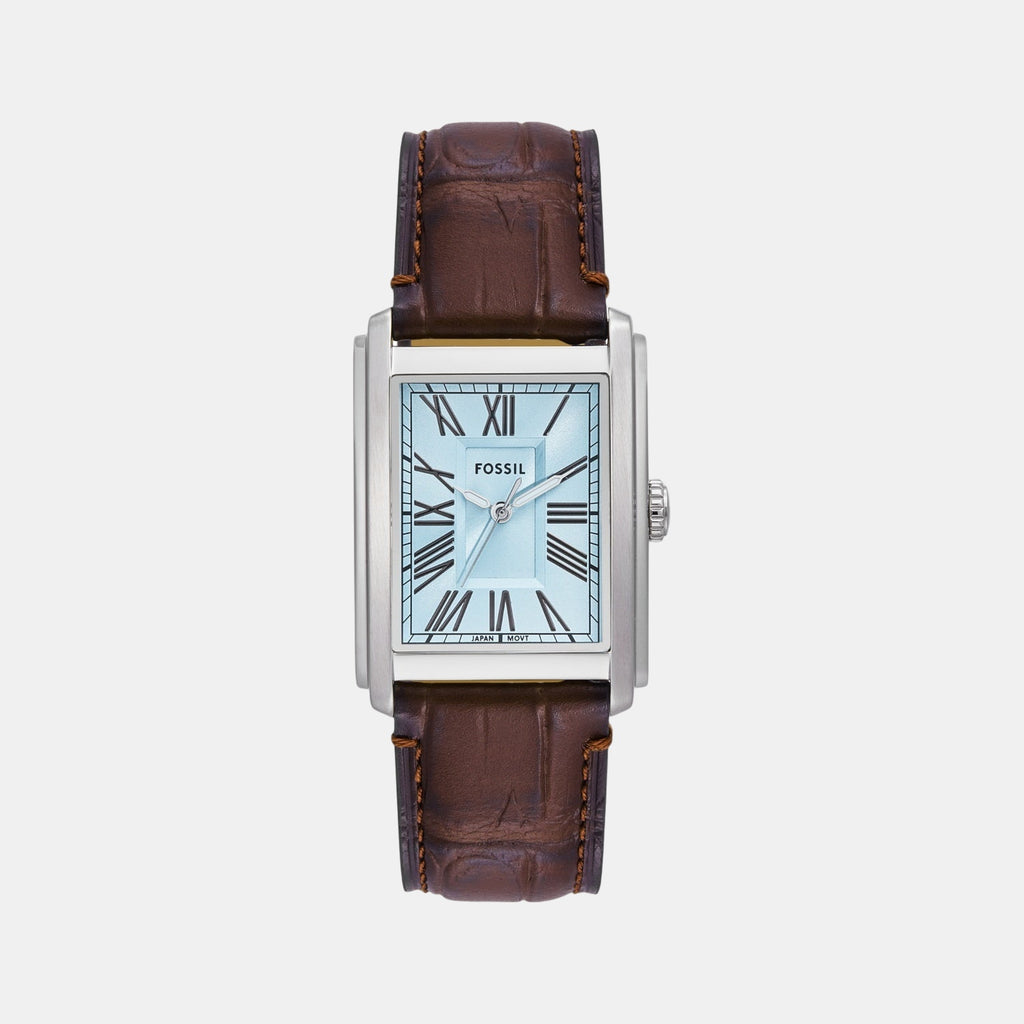 Carraway Men Quartz Blue Dial Analog Leather Watch FS6110