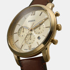 Neutra Men Quartz Gold Dial Chronograph Leather Watch FS6113