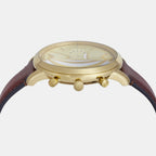 Neutra Men Quartz Gold Dial Chronograph Leather Watch FS6113