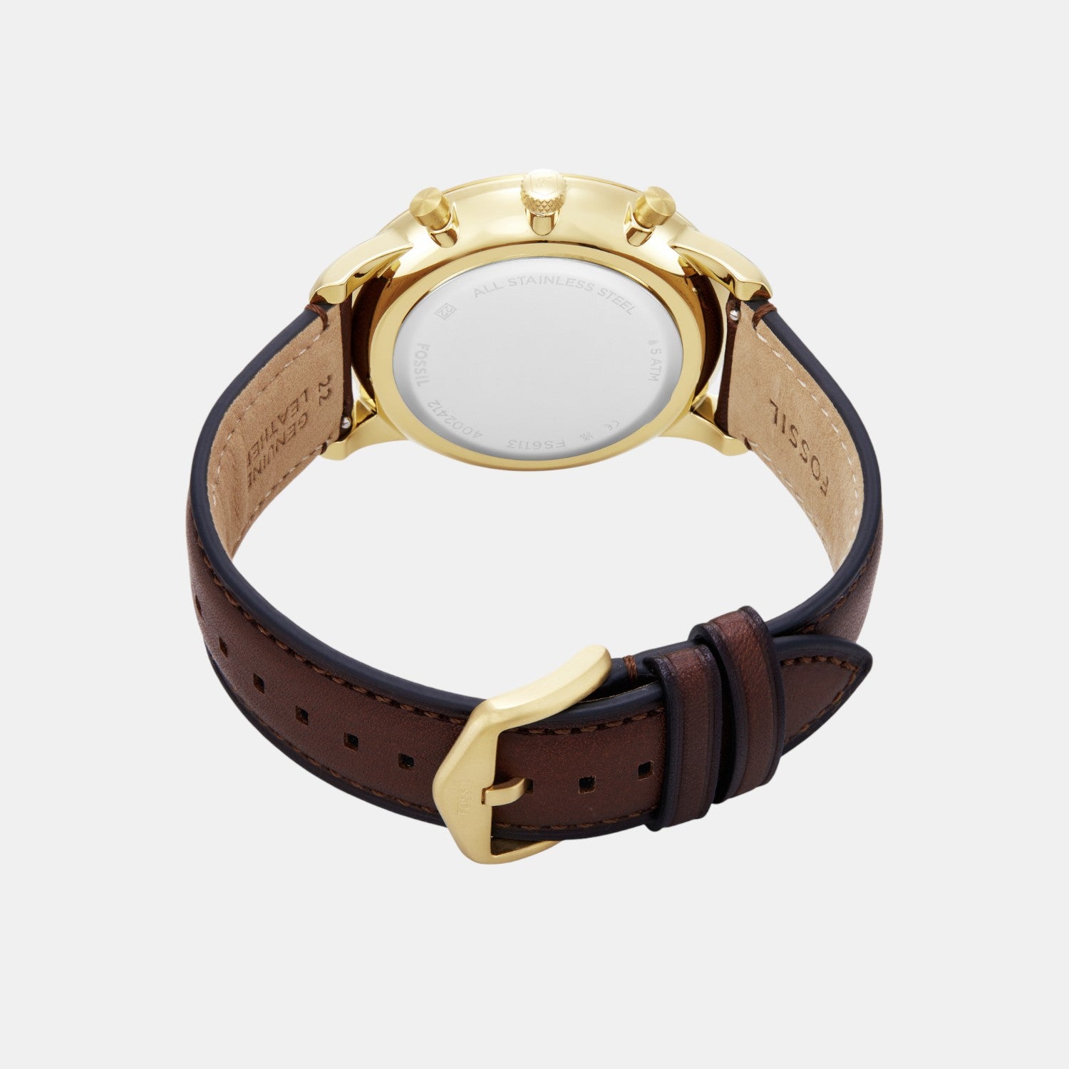 Neutra Men Quartz Gold Dial Chronograph Leather Watch FS6113