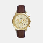Neutra Men Quartz Gold Dial Chronograph Leather Watch FS6113