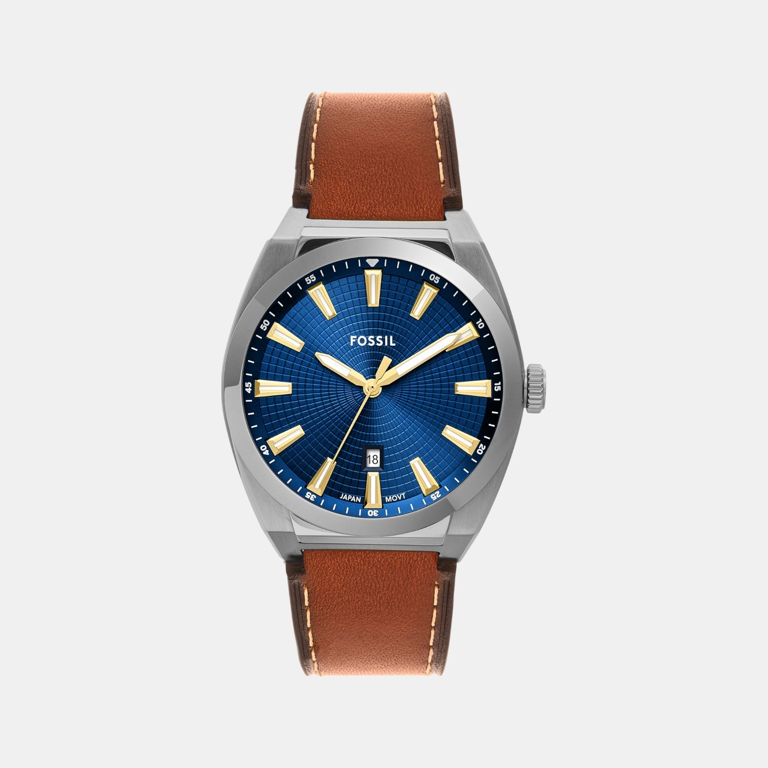 Fossil Men Quartz Blue Dial Analog Leather Watch FS6115 – Just In Time