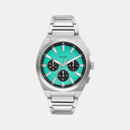 Men Quartz Blue Dial Chronograph Stainless Steel Watch FS6117