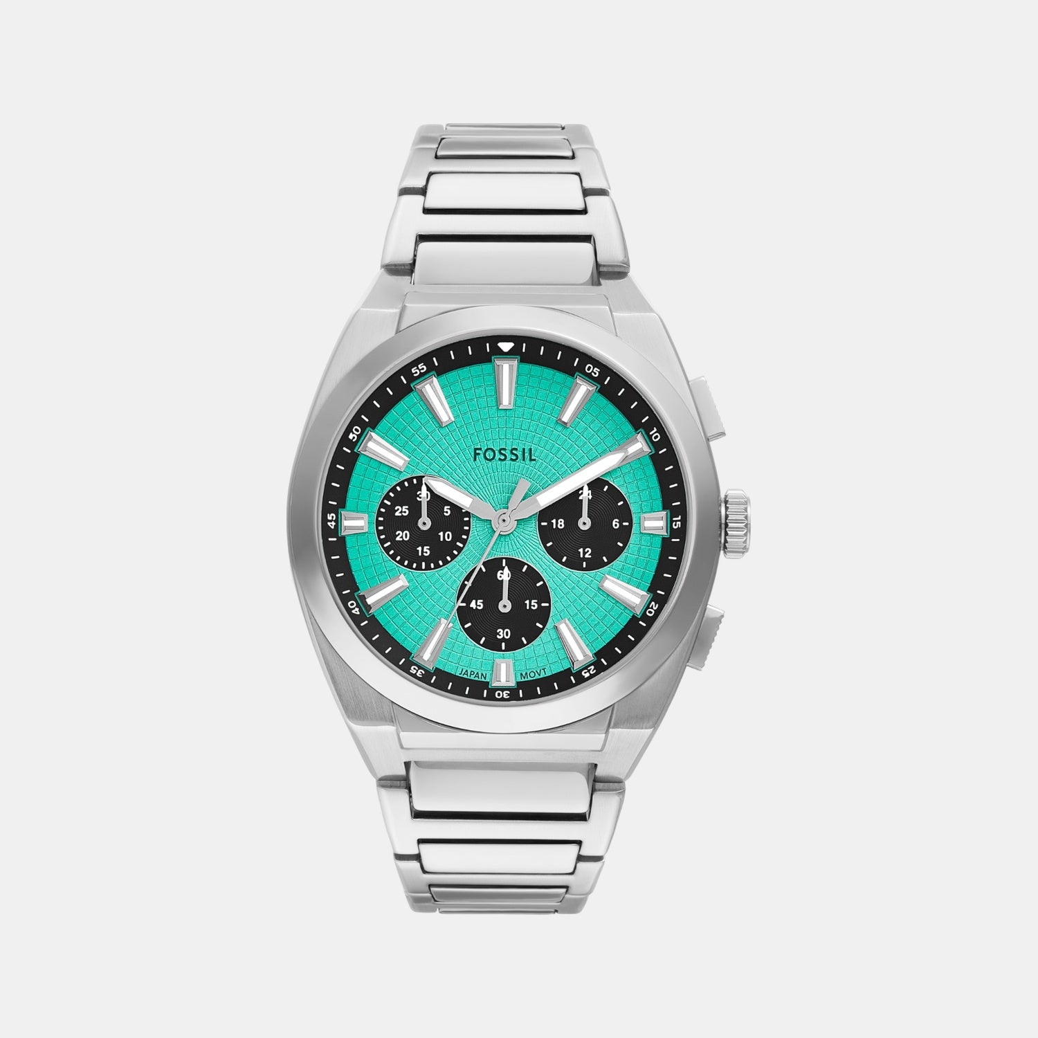 Men Quartz Blue Dial Chronograph Stainless Steel Watch FS6117