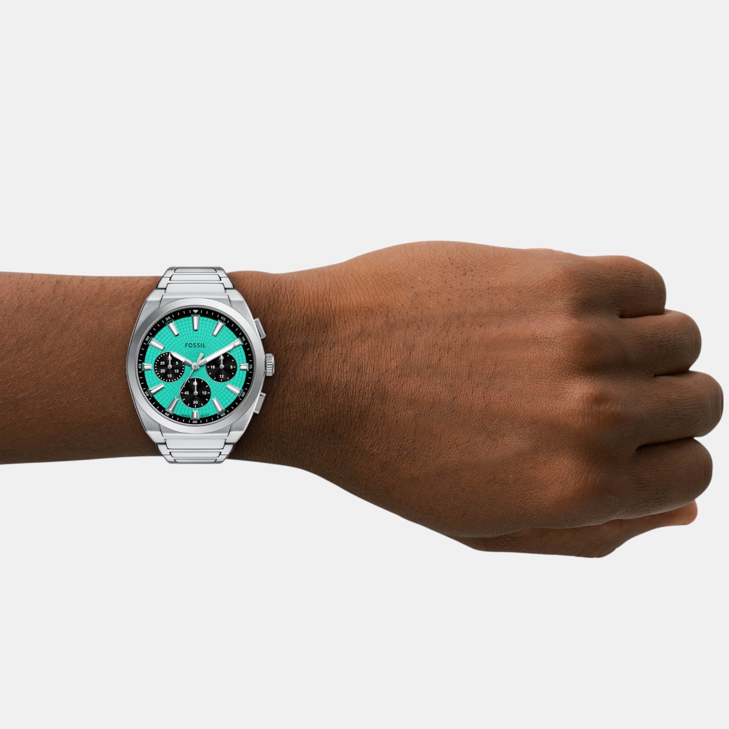 Men Quartz Blue Dial Chronograph Stainless Steel Watch FS6117