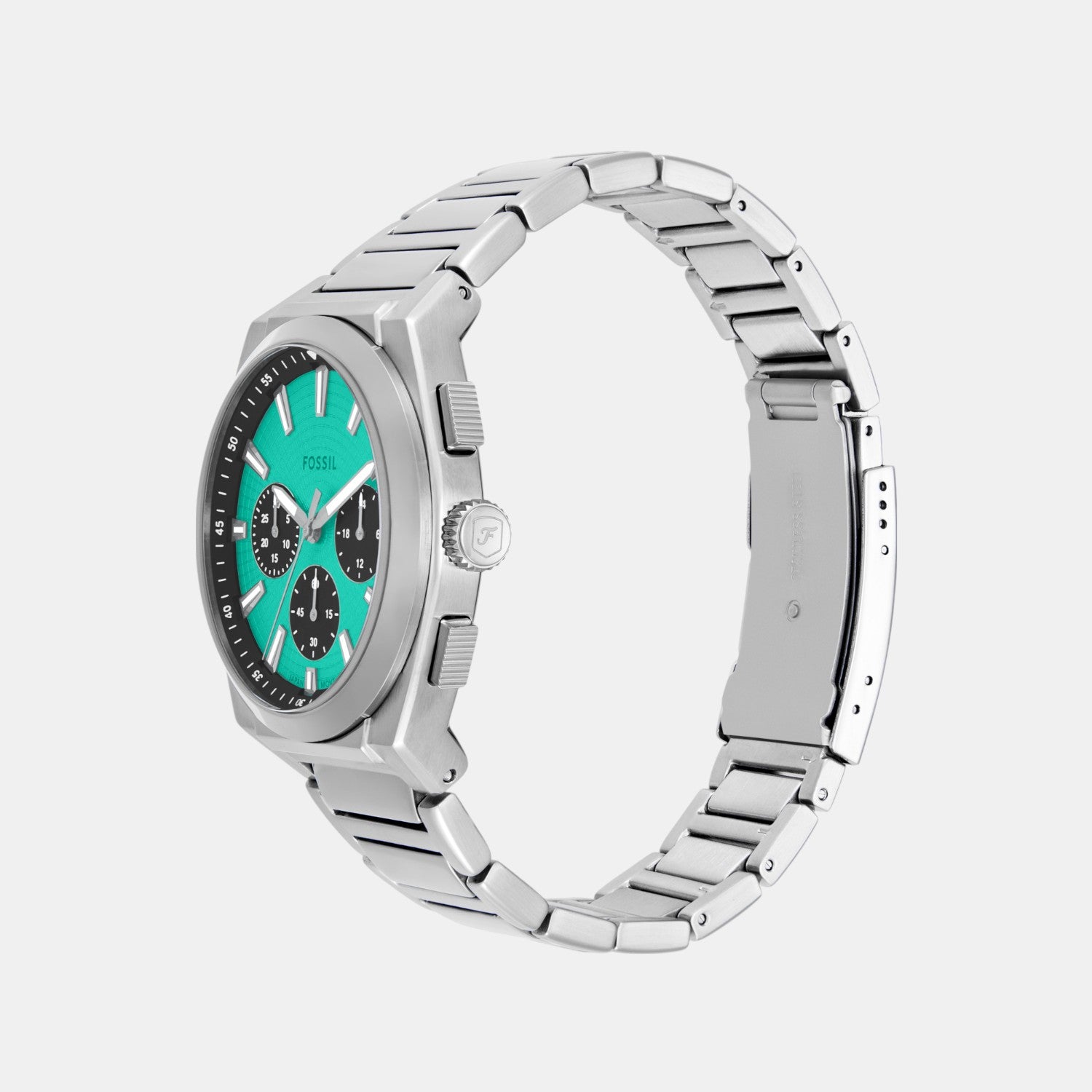 Men Quartz Blue Dial Chronograph Stainless Steel Watch FS6117