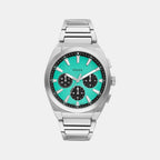 Men Quartz Blue Dial Chronograph Stainless Steel Watch FS6117