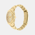 Men Quartz Gold Dial Chronograph Stainless Steel Watch FS6119