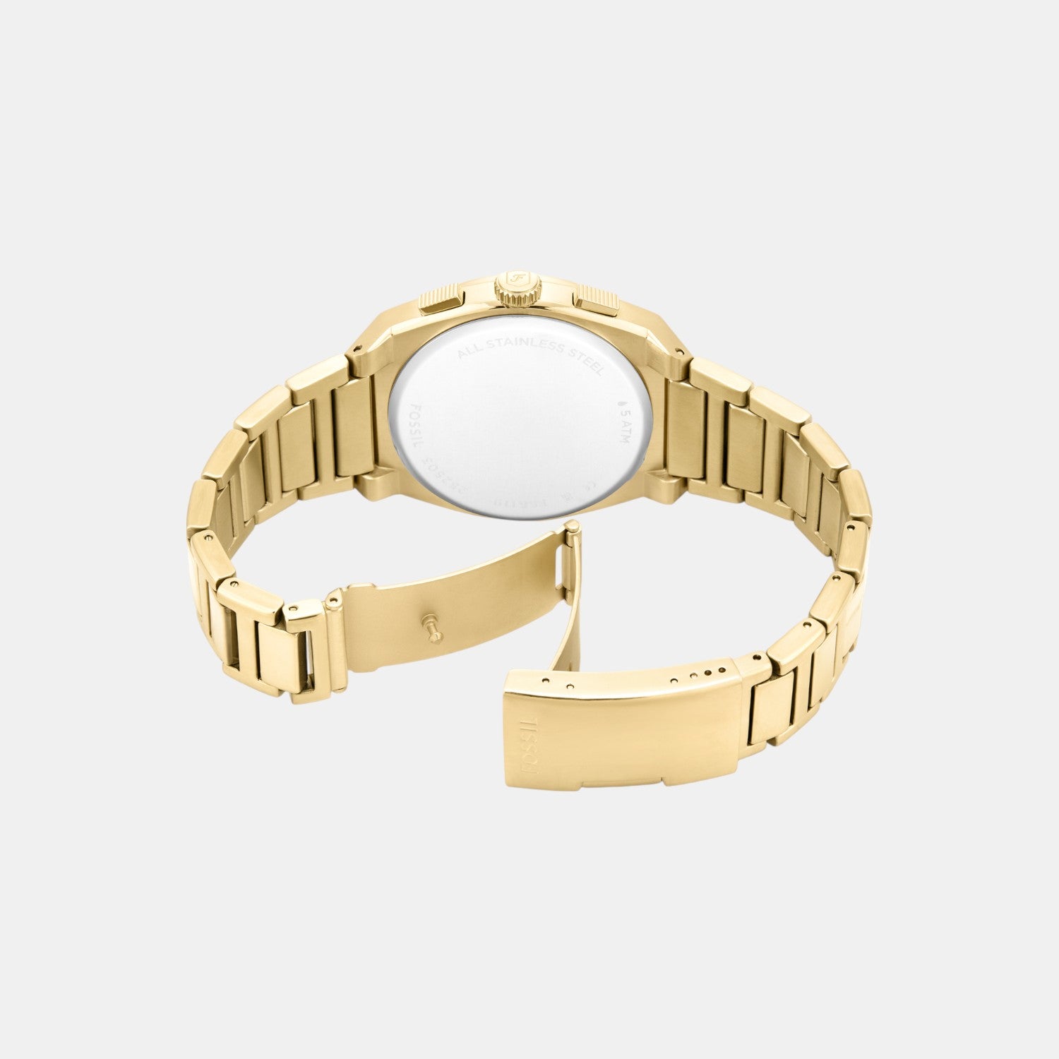 Men Quartz Gold Dial Chronograph Stainless Steel Watch FS6119