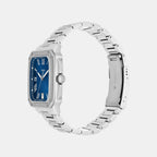 Men Quartz Blue Dial Analog Stainless Steel Watch FS6121