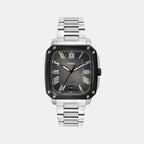 Men Quartz Grey Dial Analog Stainless Steel Watch FS6122