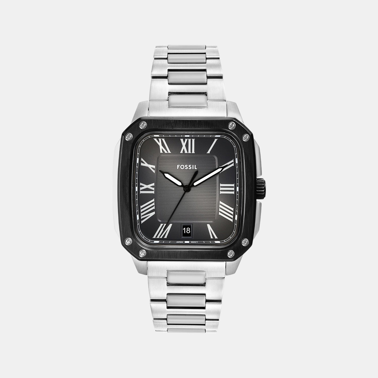 Men Quartz Grey Dial Analog Stainless Steel Watch FS6122