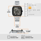 Men Quartz Grey Dial Analog Stainless Steel Watch FS6122