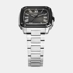 Men Quartz Grey Dial Analog Stainless Steel Watch FS6122