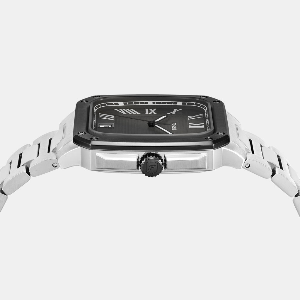 Men Quartz Grey Dial Analog Stainless Steel Watch FS6122