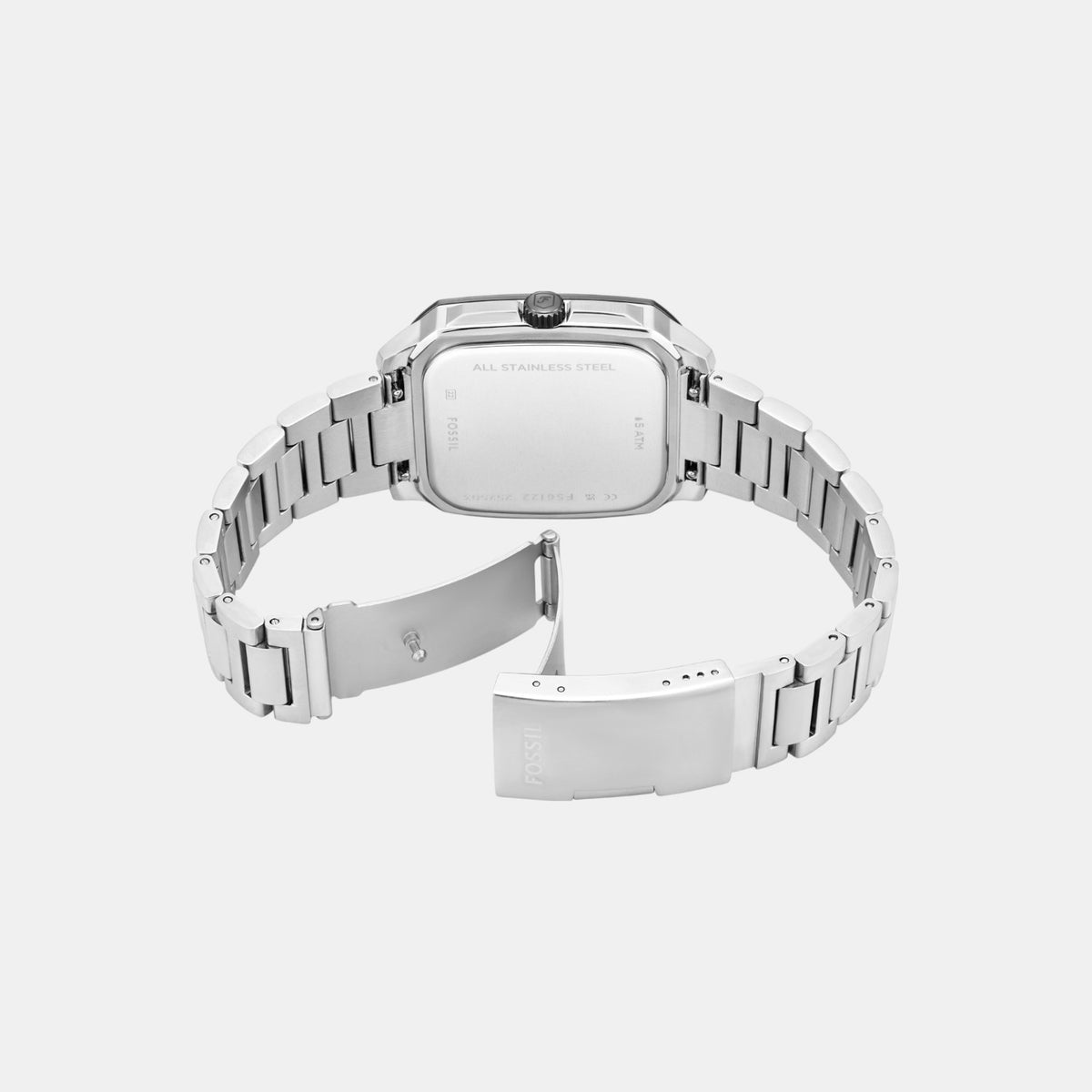 Crosby Men Quartz Grey Dial Analog Stainless Steel Watch FS6122