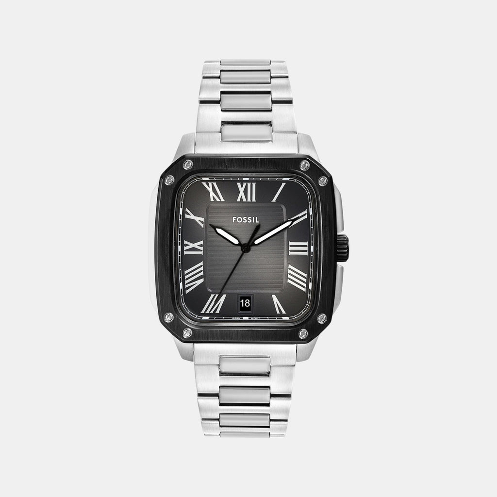 Men Quartz Grey Dial Analog Stainless Steel Watch FS6122