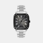 Men Quartz Grey Dial Analog Stainless Steel Watch FS6122